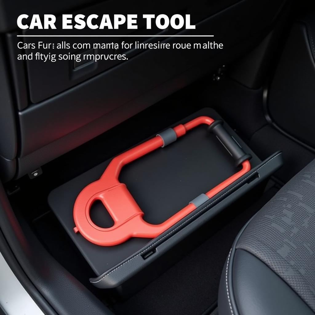 Car Escape Tool in Car Glove Compartment