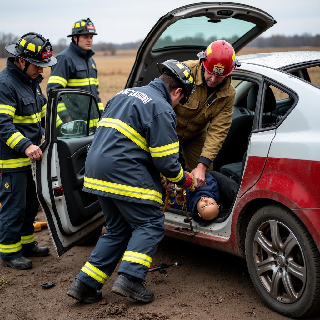 Car Extrication Training Exercise