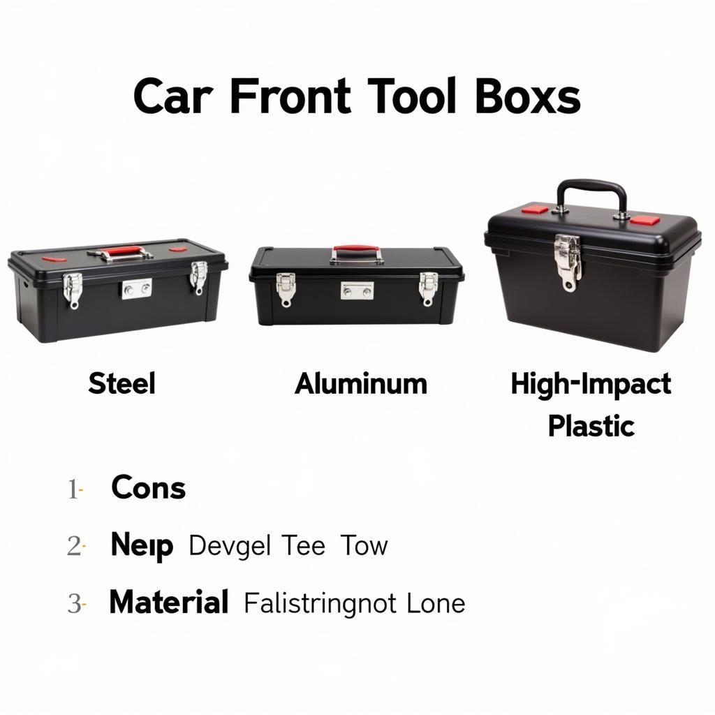 Car Front Tool Box Materials: Steel, Aluminum, and Plastic