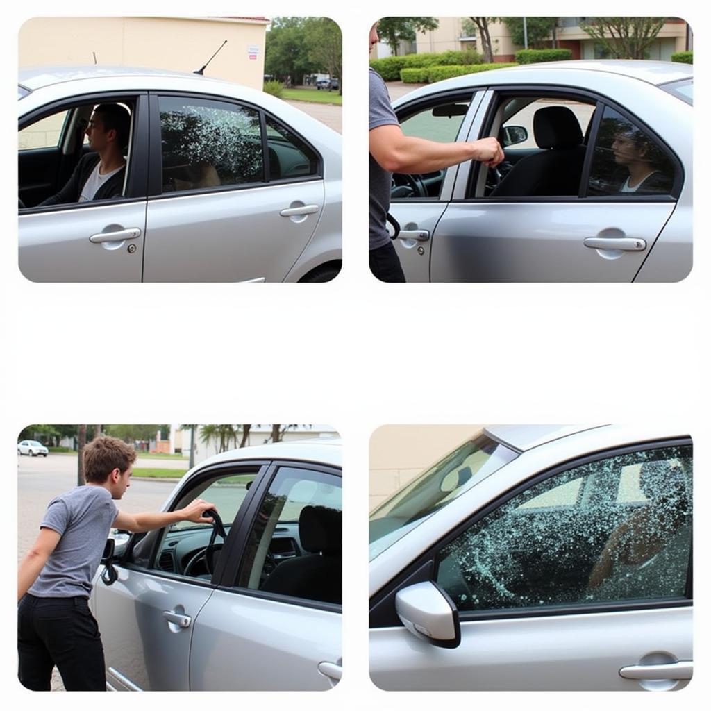 Using a Car Headrest Escape Tool in an Emergency