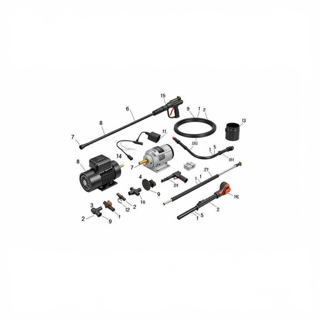 Car High Pressure Cleaner Parts Diagram