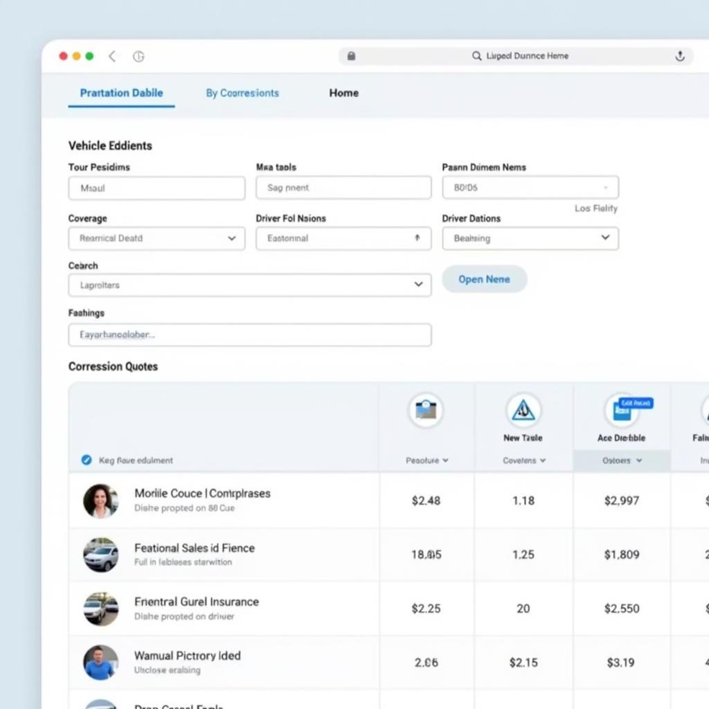 Car Insurance Tool Interface