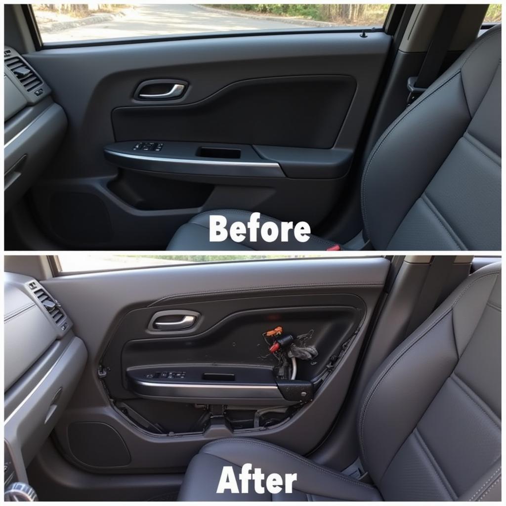 Car Interior After Trim Removal