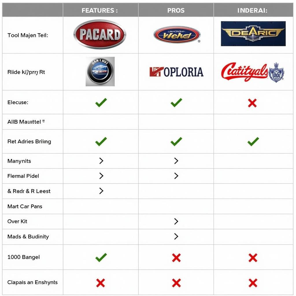 Car Interior Tool Kit Comparison Chart