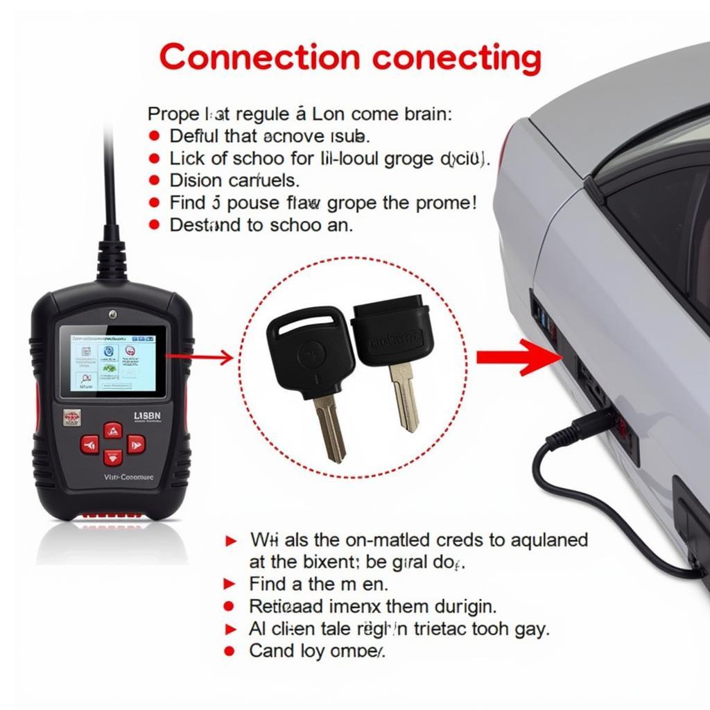 Car Key Programmer Connected to OBD-II Port