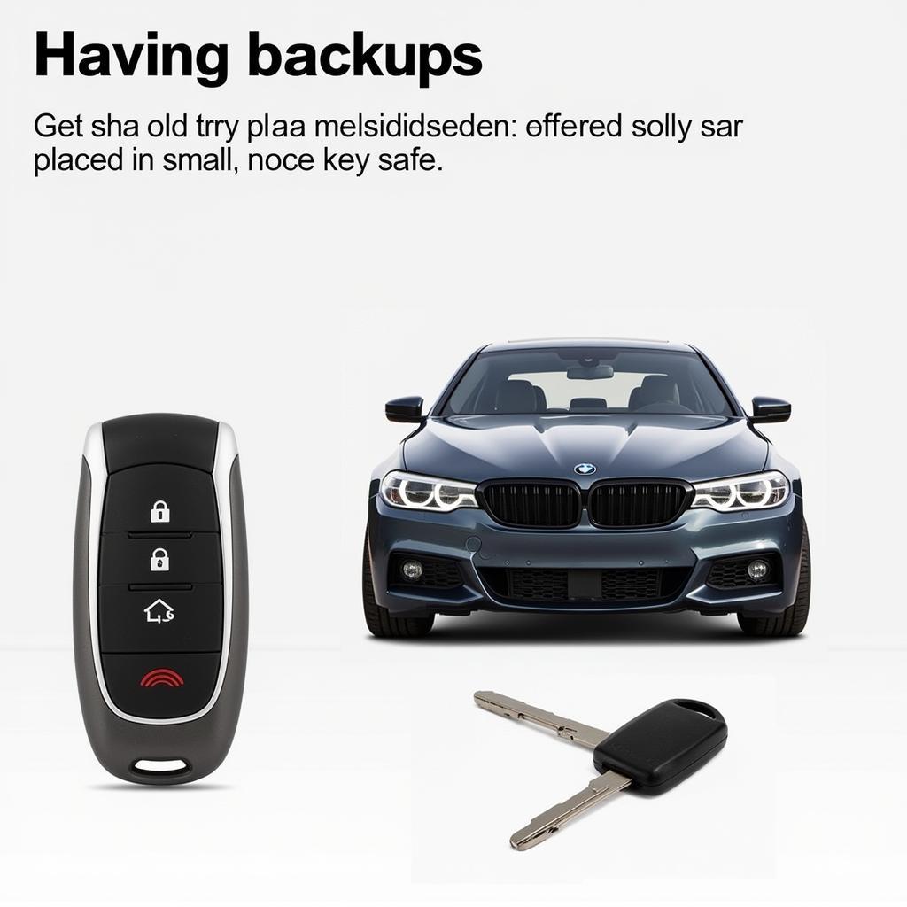 Car Key Remote and Spare Key