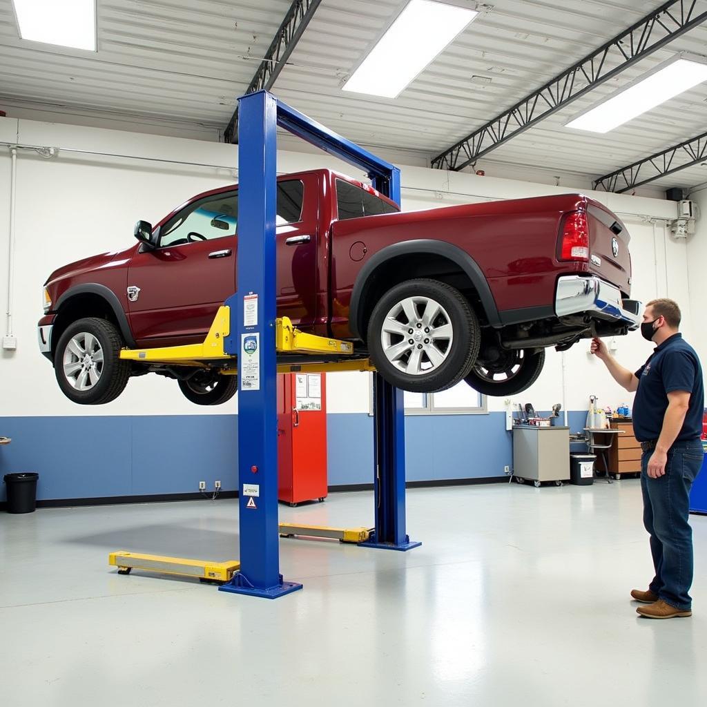 Car Lift Safety Precautions: Engaging Safety Locks and Correct Lifting Points