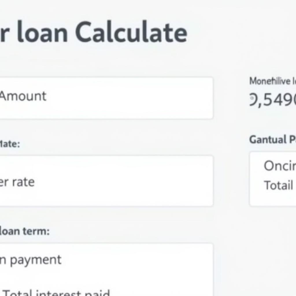 Car Loan Calculator Google Tool Interface