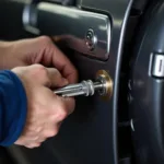 Car Lock Pin Measuring Tools in Action