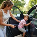 Child Trapped in Hot Car Requires Emergency Window Entry