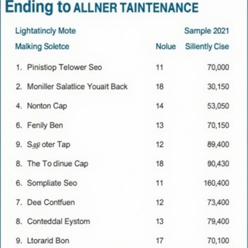 Car Maintenance Schedule based on Reliability Report