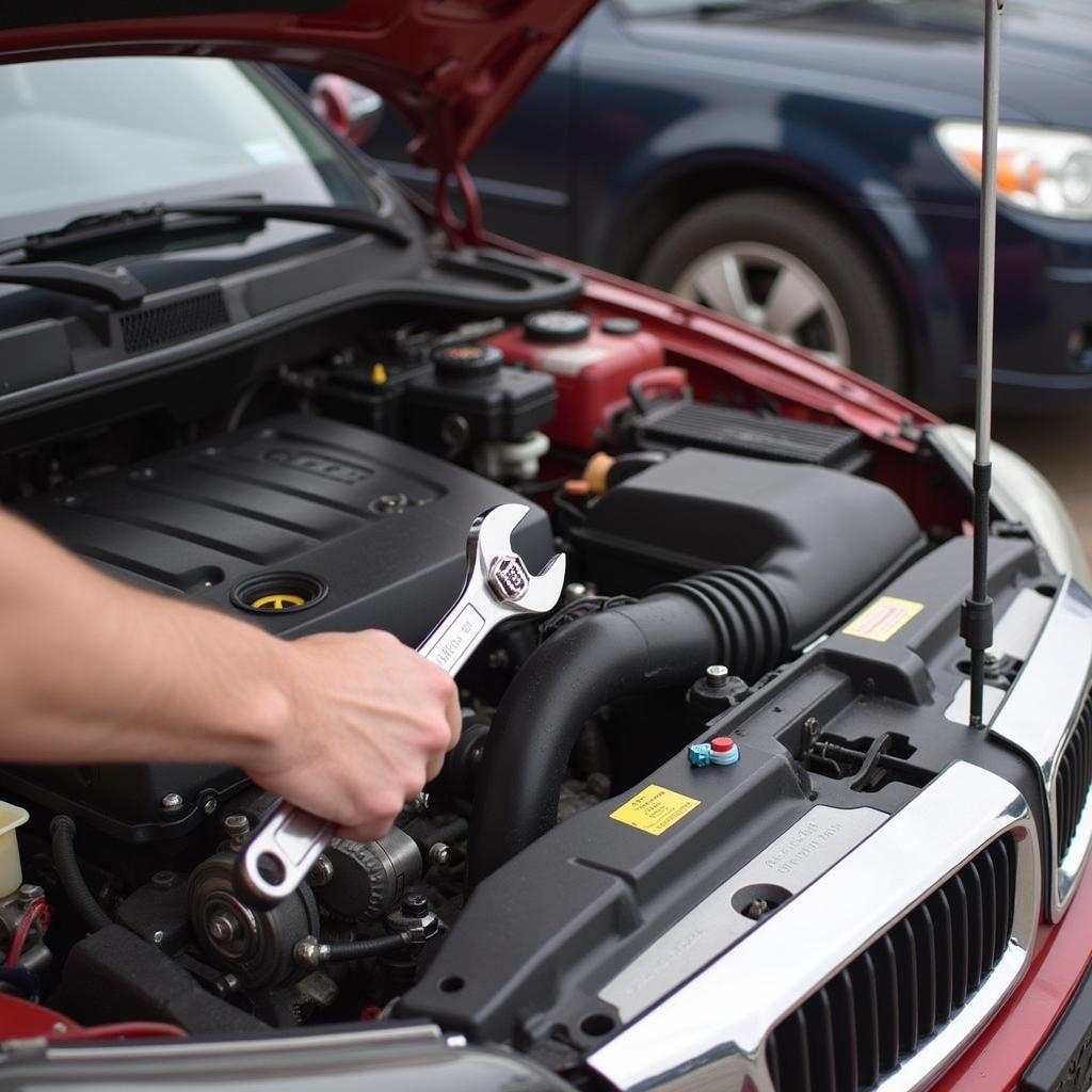 Using a Car Mini Tool Set for Roadside Repair