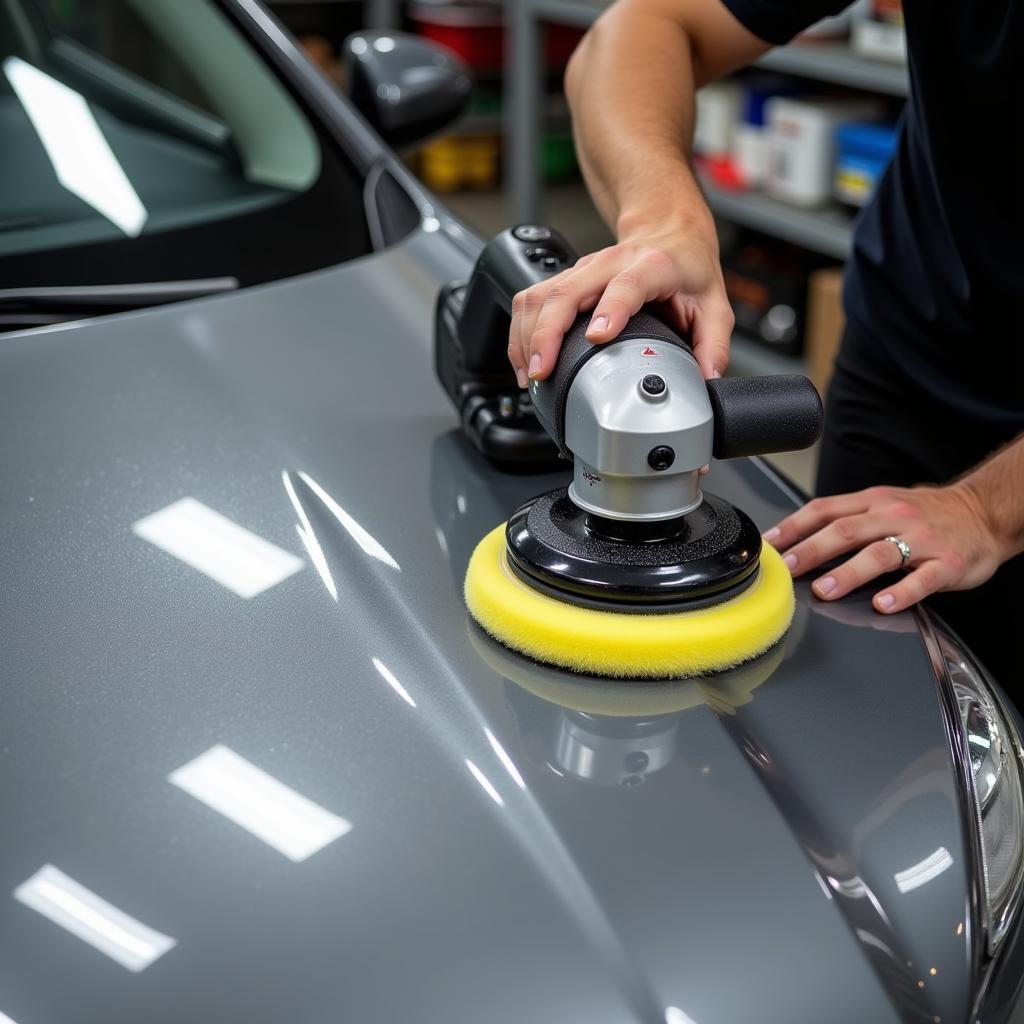 Polishing Car Paint for a Glossy Finish