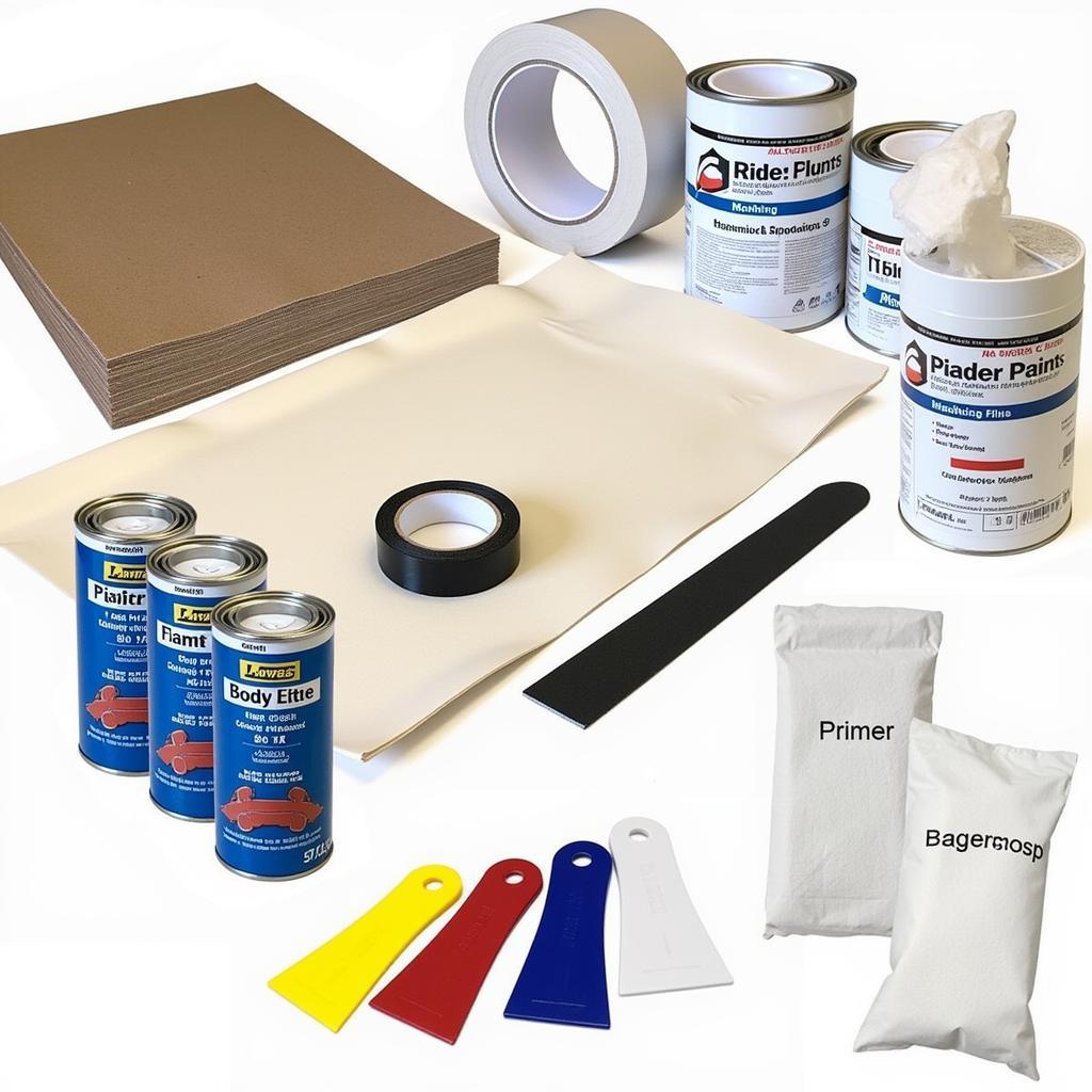 Car Painting Supplies and Paint Cans