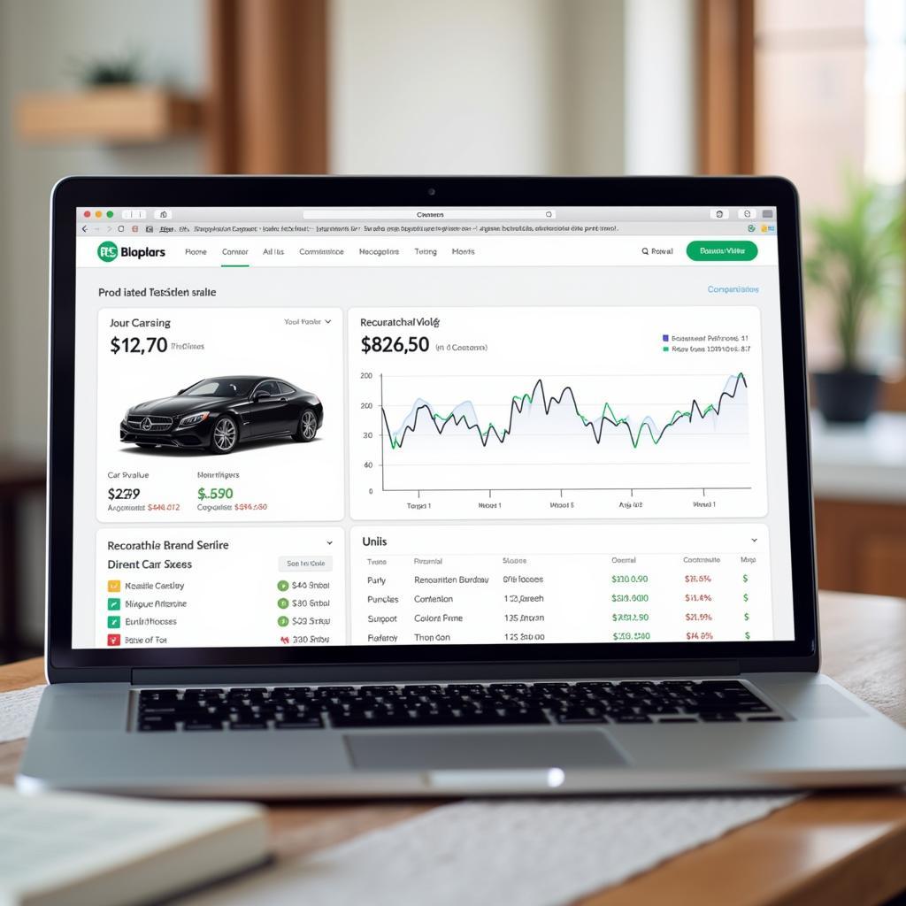 Car Pricing Tool Report on Laptop