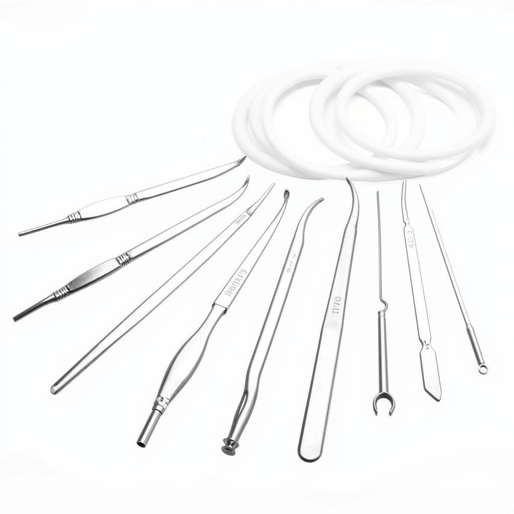 Car radio removal tool kit with various keys for different car models