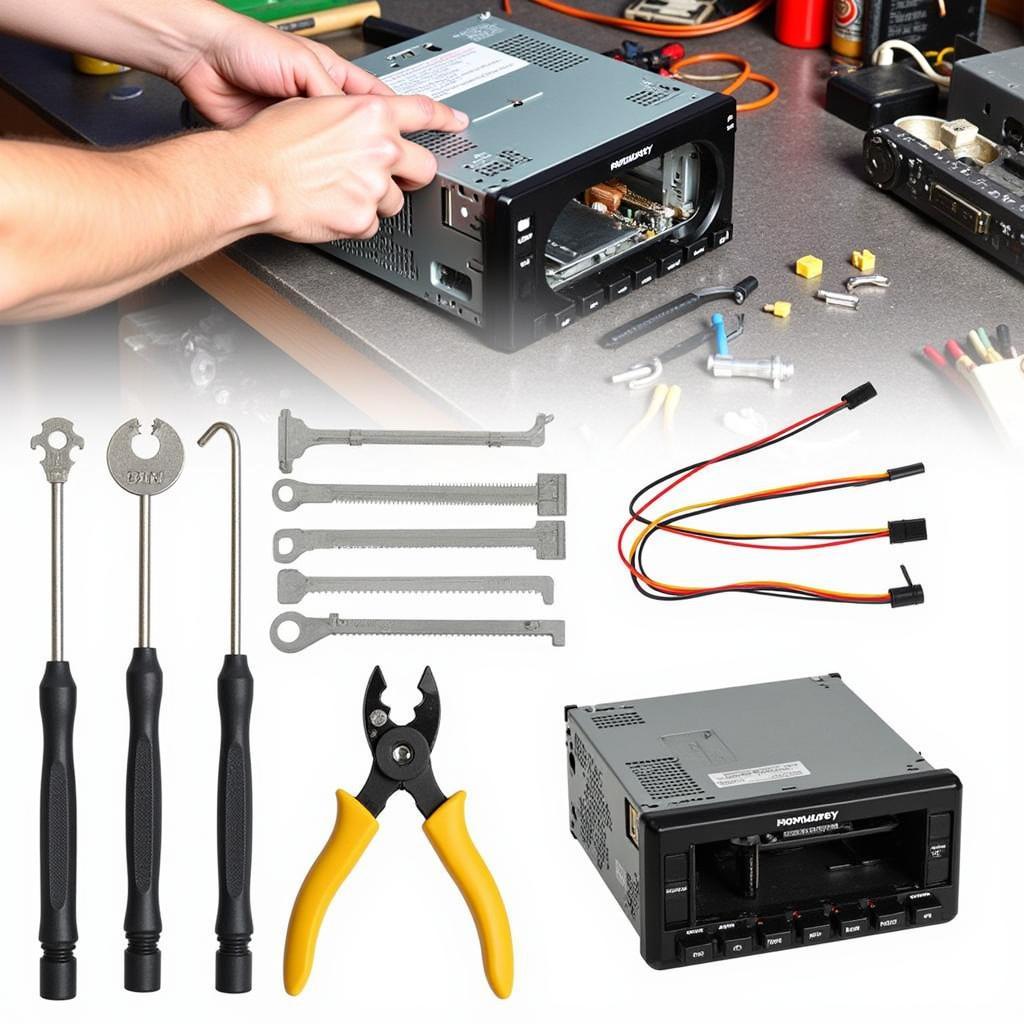 Essential tools for car radio installation and removal