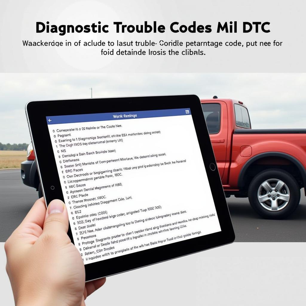 Car Remote Scan Tool Displaying Diagnostic Codes