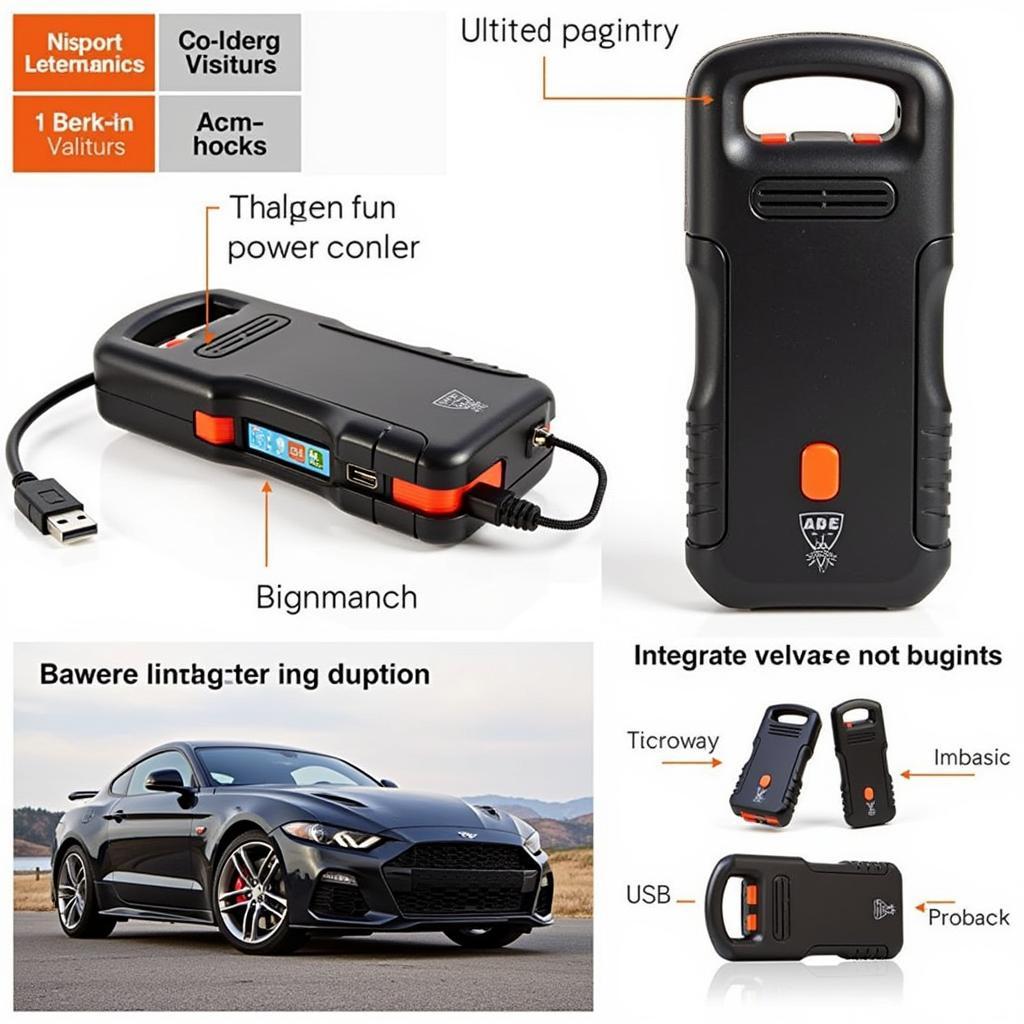 Car Rescue Tool with Advanced Features like USB Charger and Power Bank