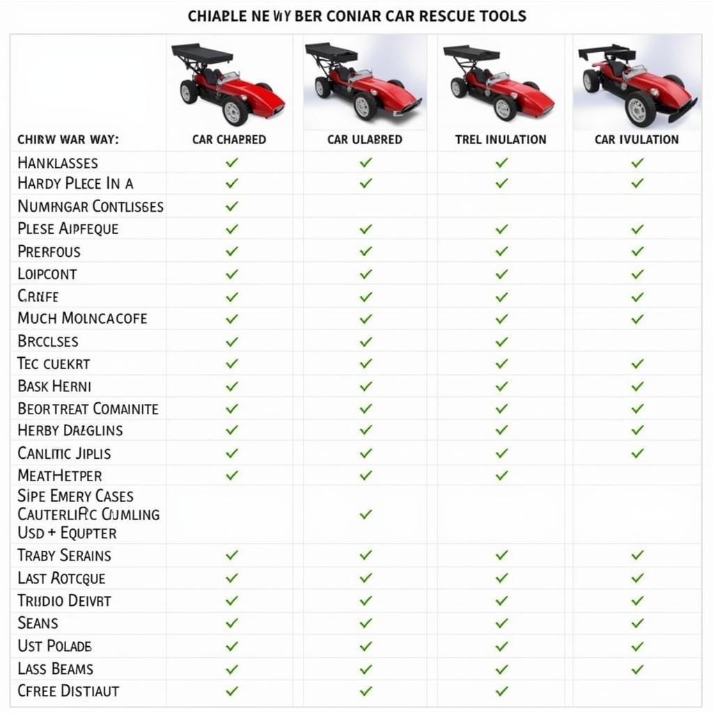 Comparison of Different Car Rescue Tool Models