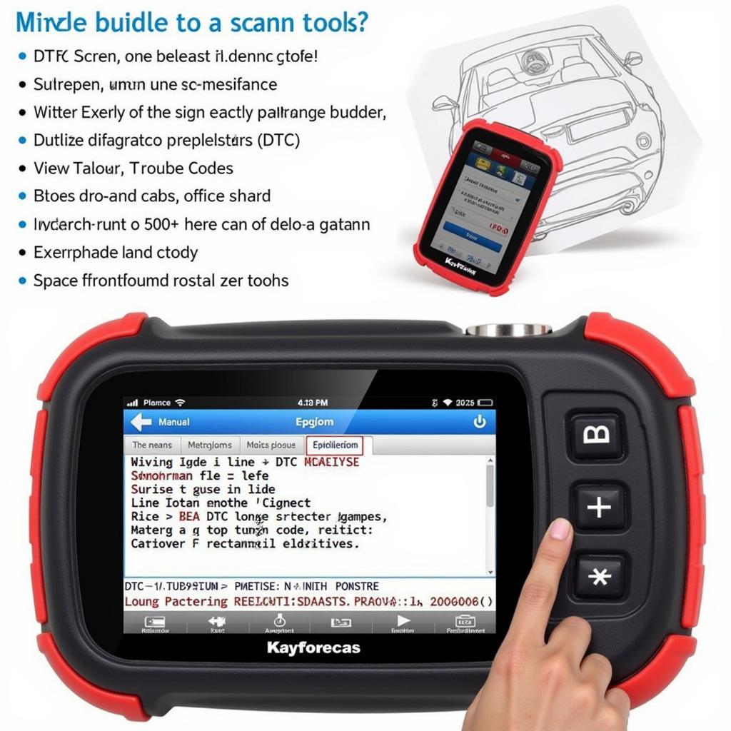 Car Scan Tool Displaying DTC