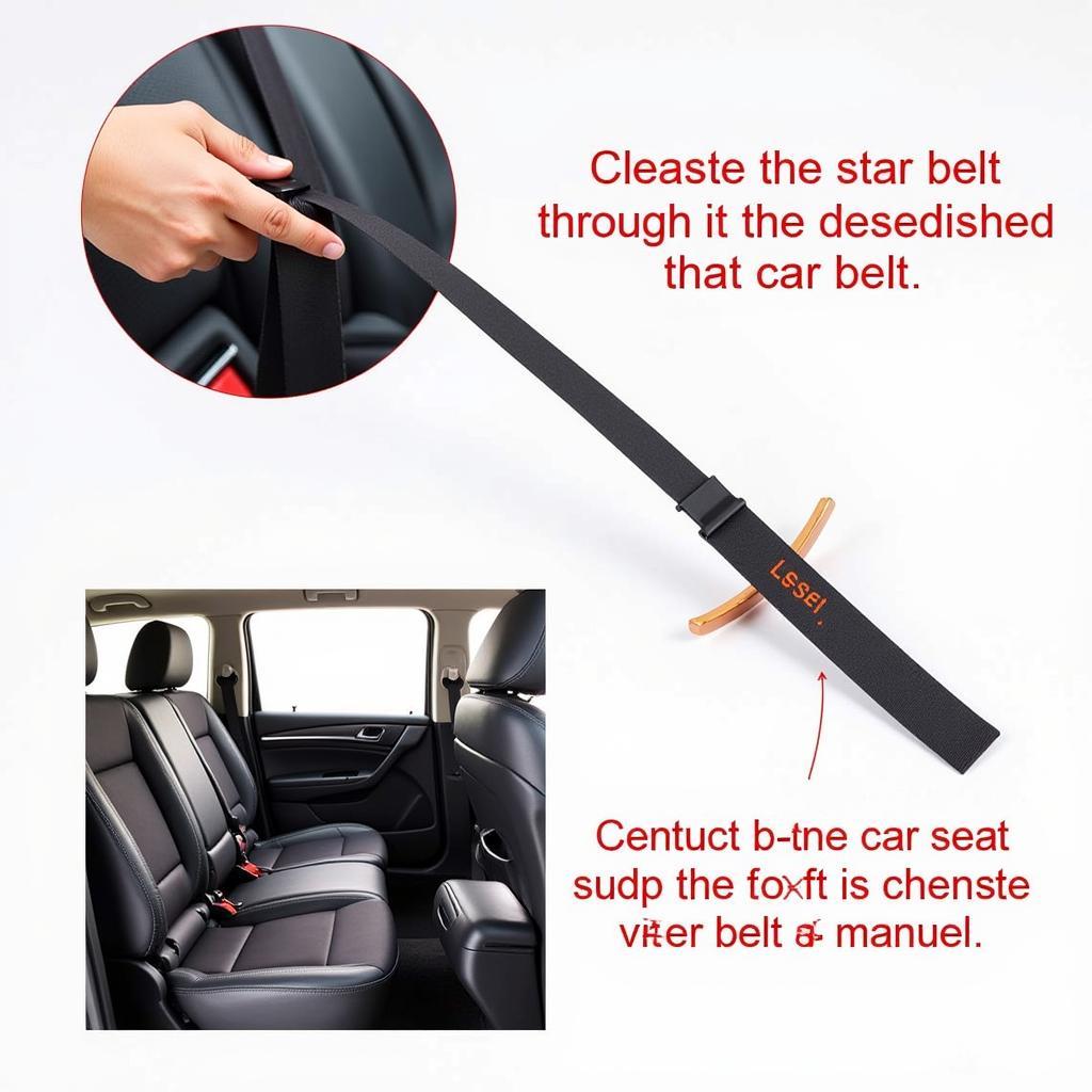 Using a Car Seat Belt Threading Tool for Car Seat Installation