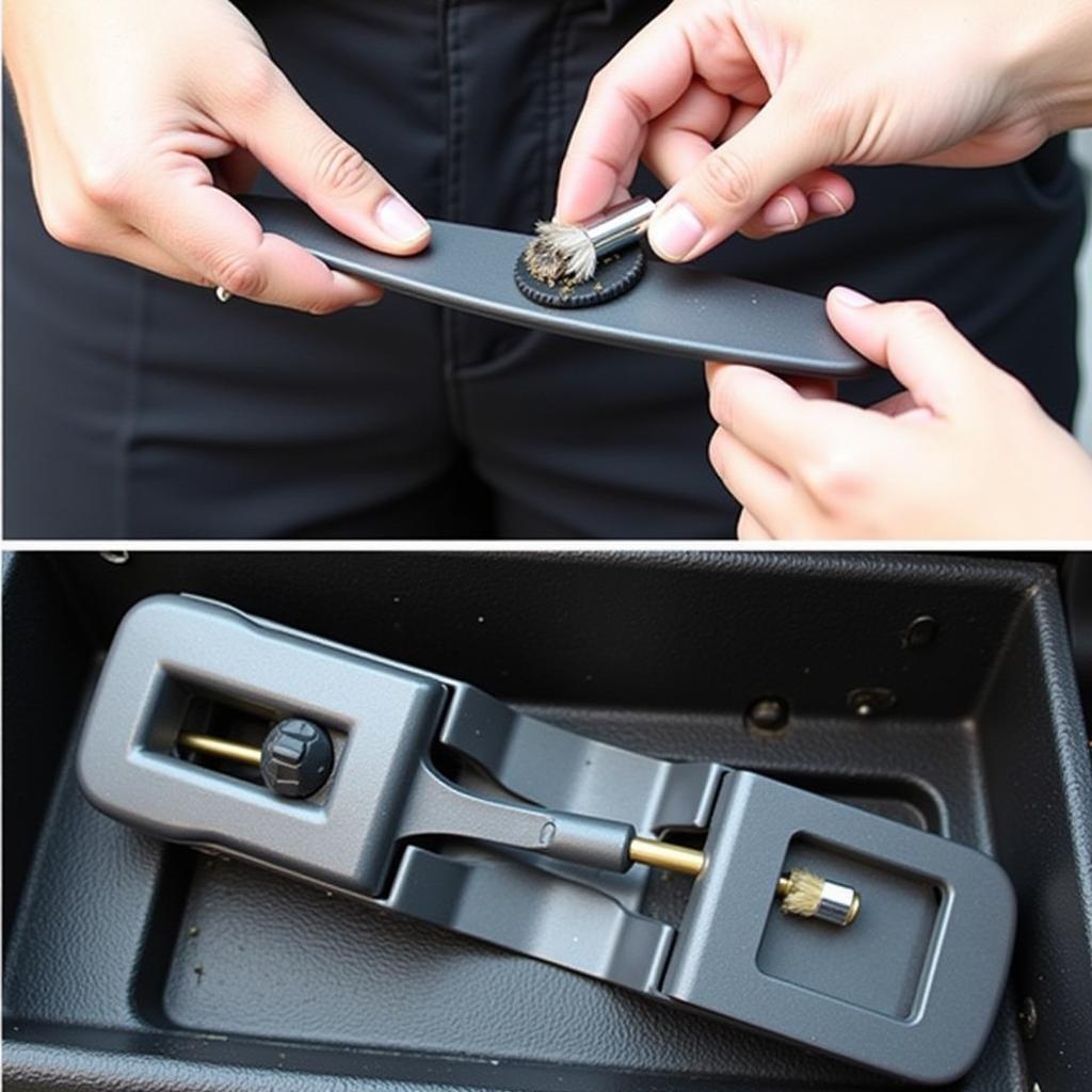 Maintaining a car seat buckle tool