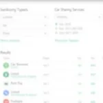 Car Sharing Comparison Tool Interface