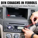 Car Stereo Release Mechanism Engaged