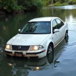 Car Submerged in Water, Rescue Tool Needed