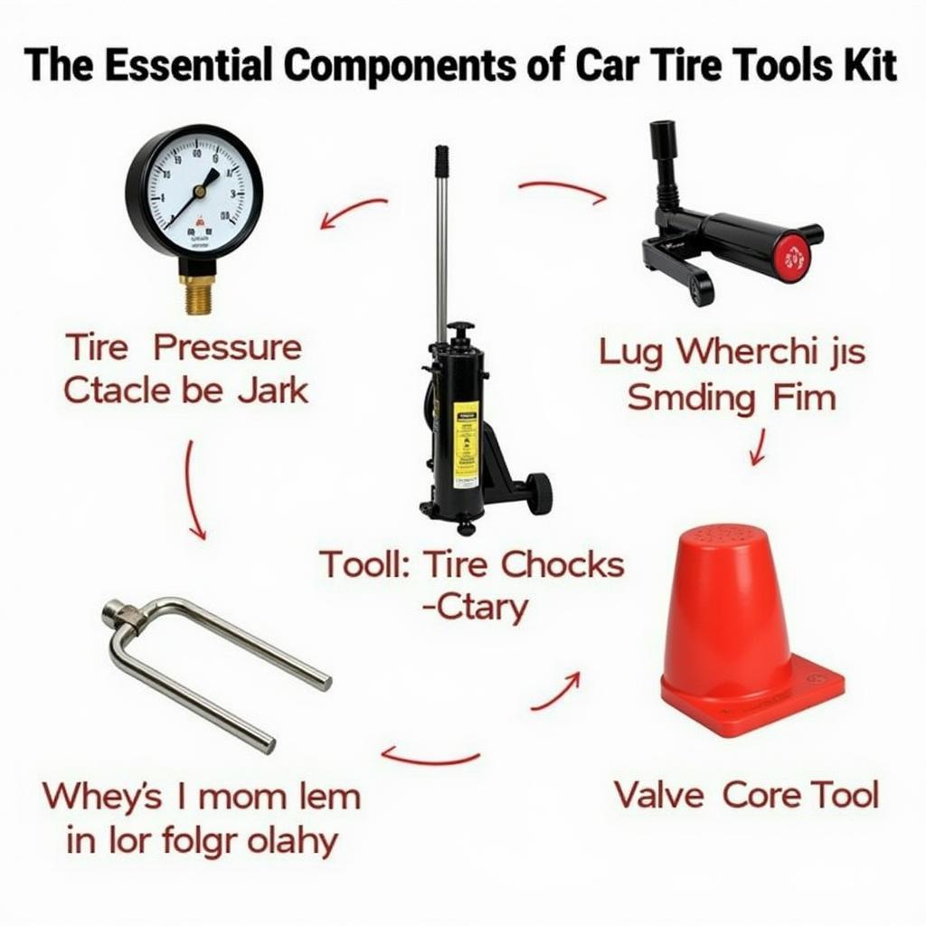 Essential Car Tire Tools Kit Components