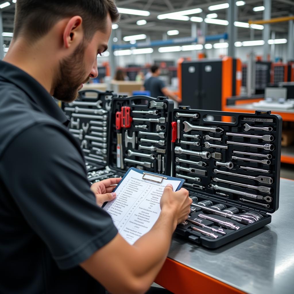 Car Tool Kit Factory Inspection