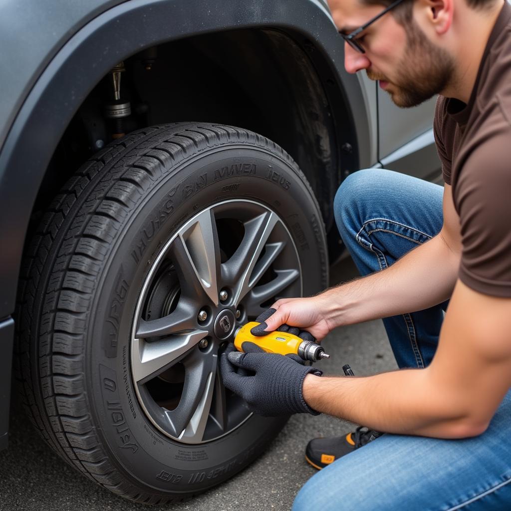 Using a Car Tool Kit for Roadside Repair