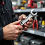 Inspecting car tools before renting