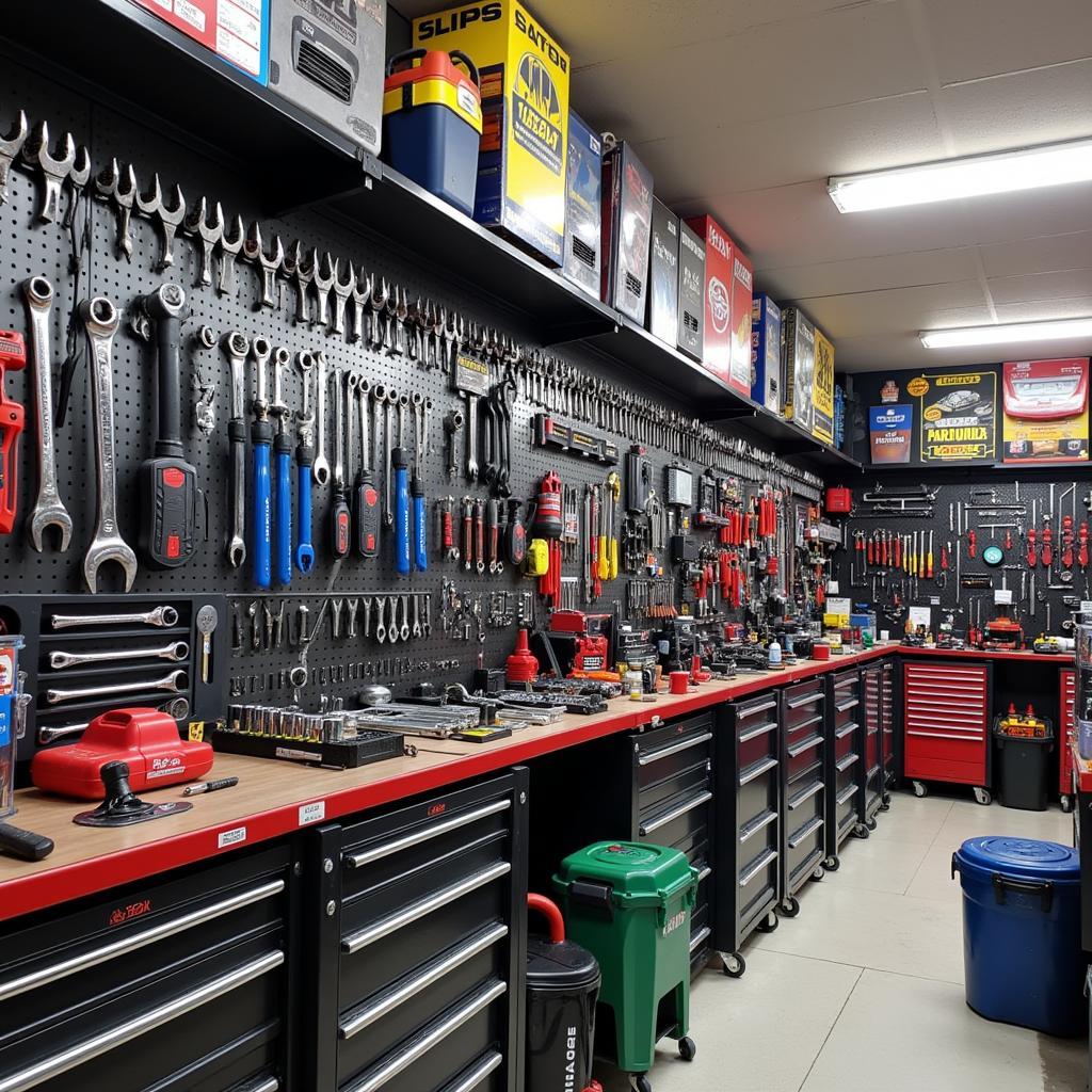 Car Tools Display in a Roma Shop