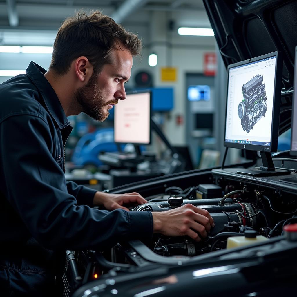 Car tools wallpaper inspiring a mechanic in a workshop