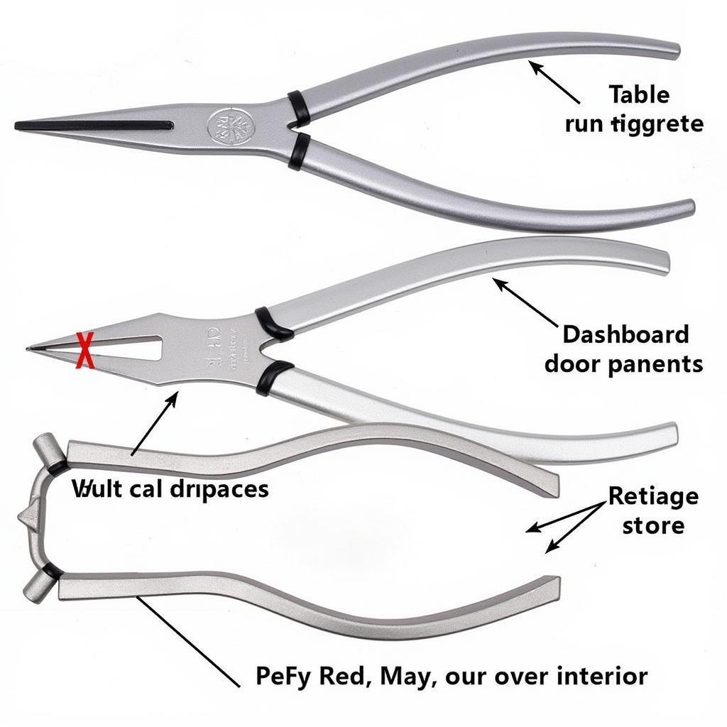 Different Pry Tools for Car Trim Removal