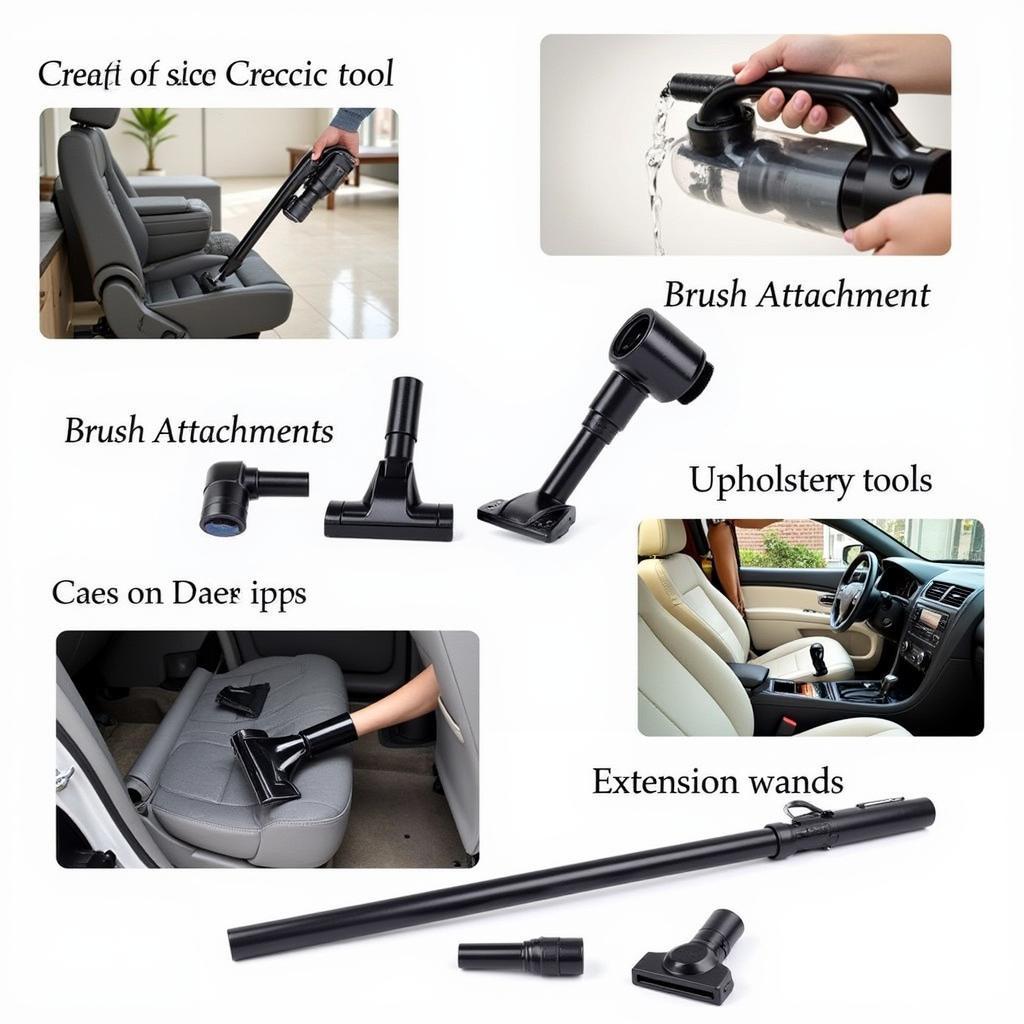 Variety of Car Vacuum Attachments for Different Cleaning Needs