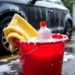 Car Wash Essentials: Bucket, Wash Mitt, and Soap