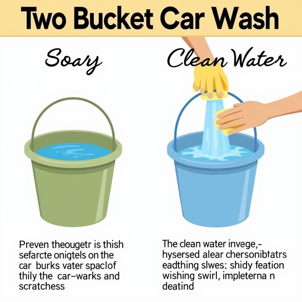 Two Bucket Car Wash Method