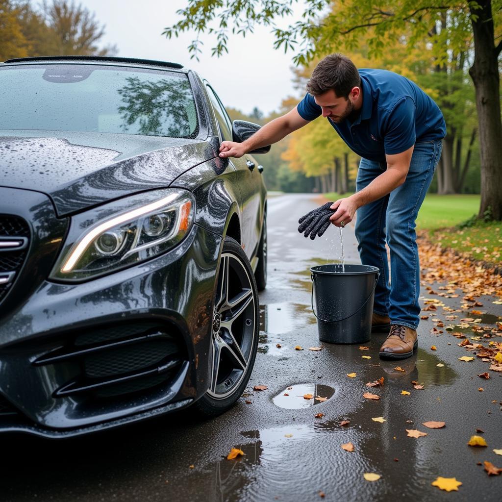 Car Washing Process Using Two Bucket Method