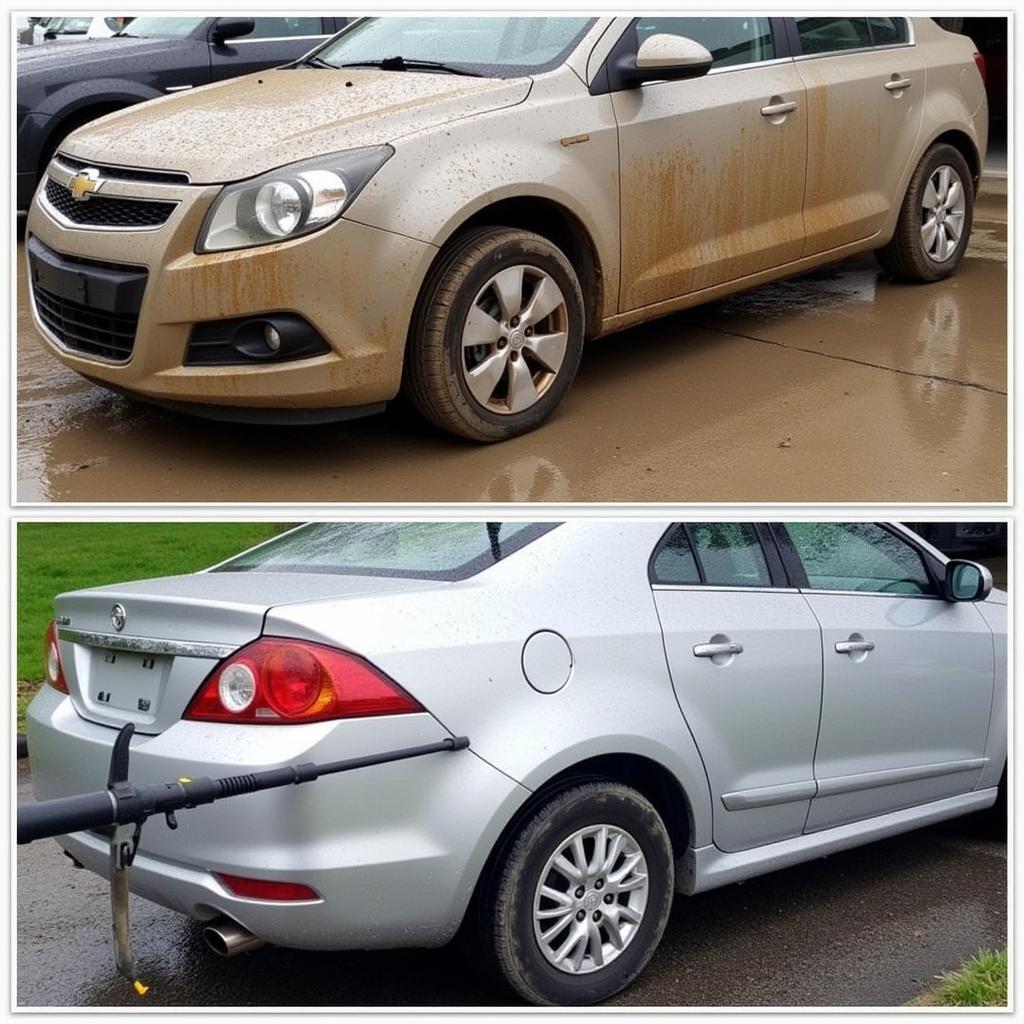 Car Washing with Pressure Washer