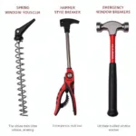 Different types of car window breaker tools