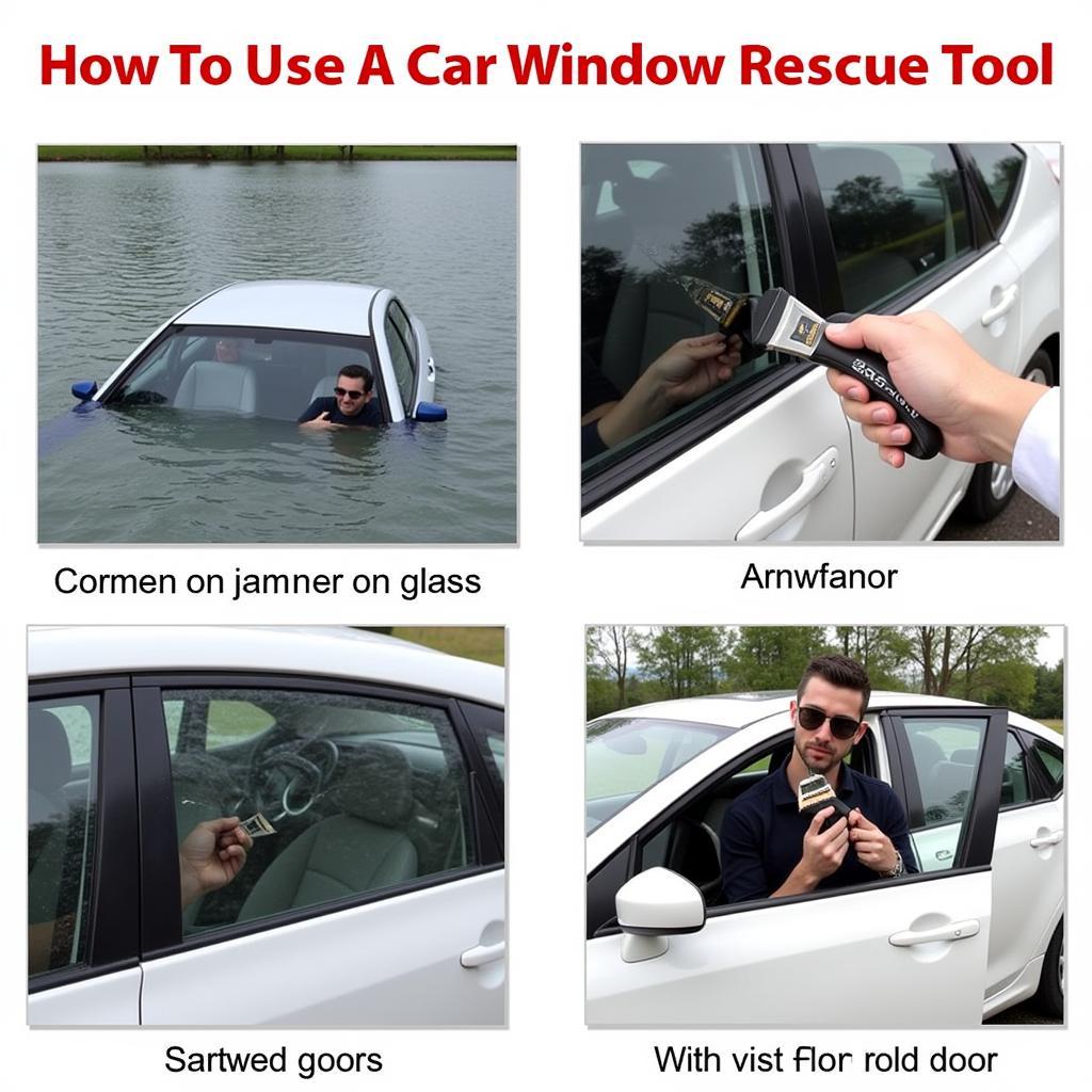 Using a Car Window Rescue Tool in an Emergency