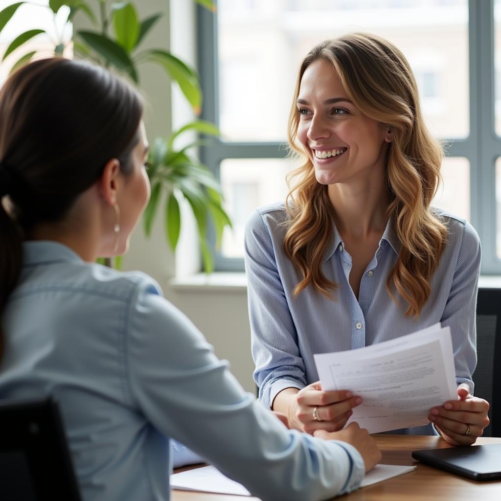 Career Counselor Meeting with Client