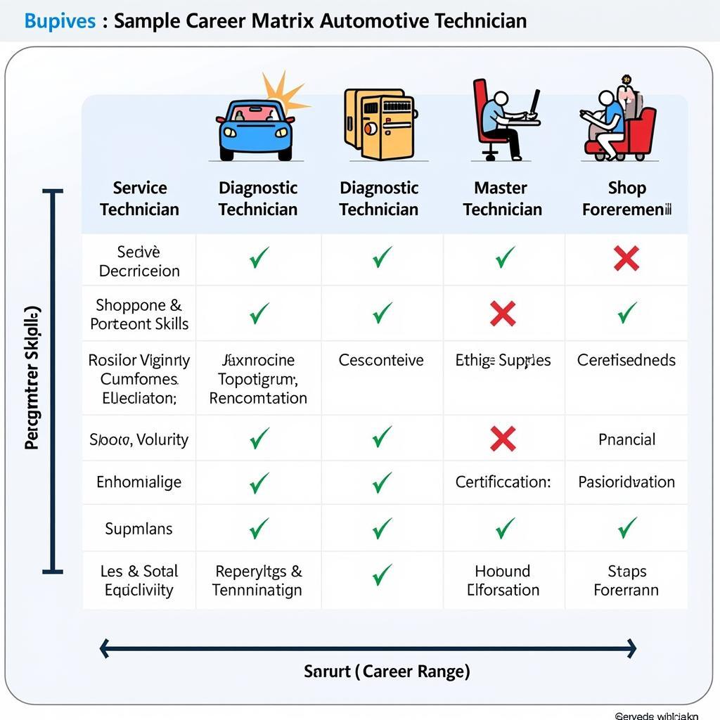 Example of a Career Matrix for an Automotive Technician