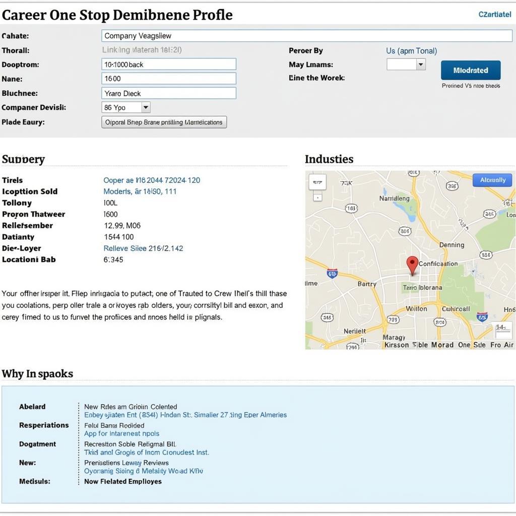 Career One Stop Employer Locator Tool Company Profile