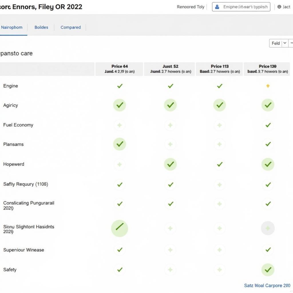 Cars.com Compare Tool Interface