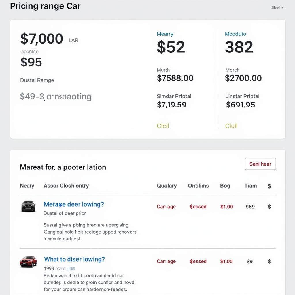 Cars.com Pricing Tool Results