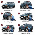 Step-by-step guide on changing a car tire